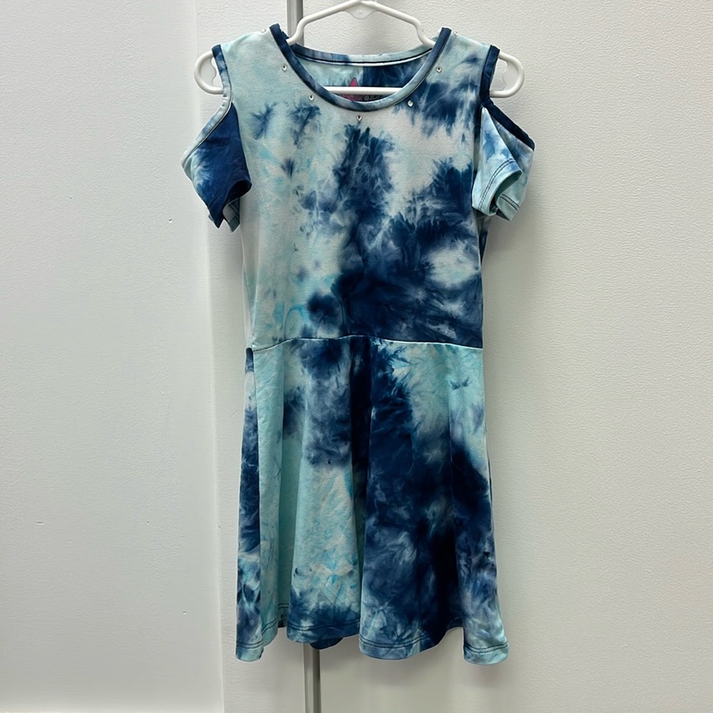 Hannah Sky girls soft blue tie dye dress- size 5
